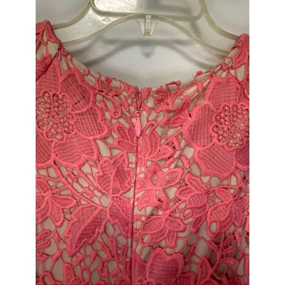 Beige by eci Women coral lace overlay dress size 6 - Picture 7 of 11